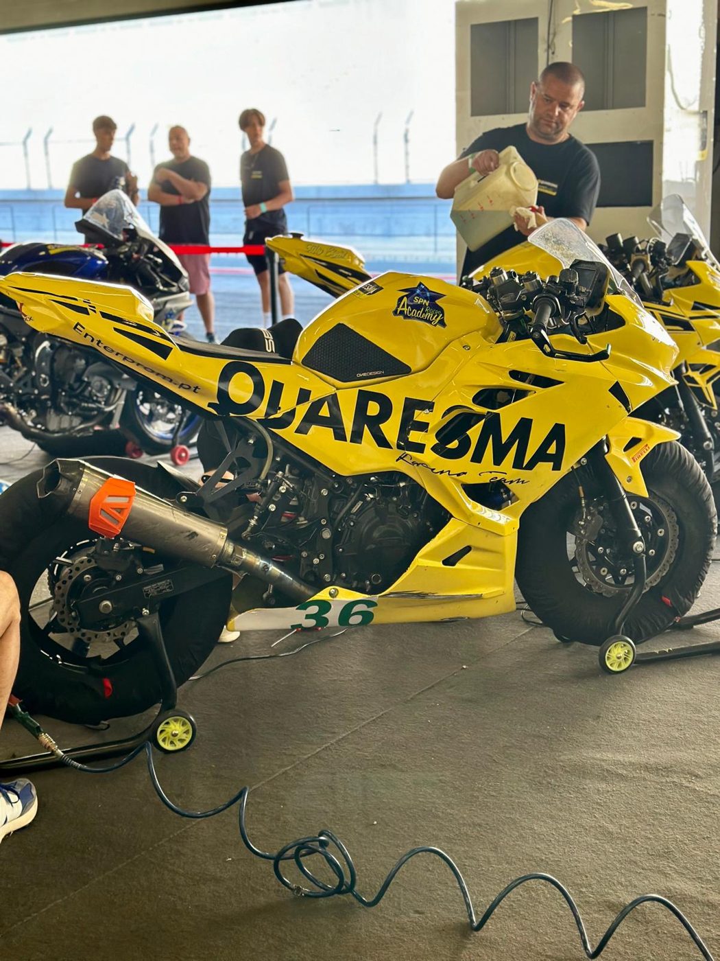 The #36 in the garage, Team Quaresma