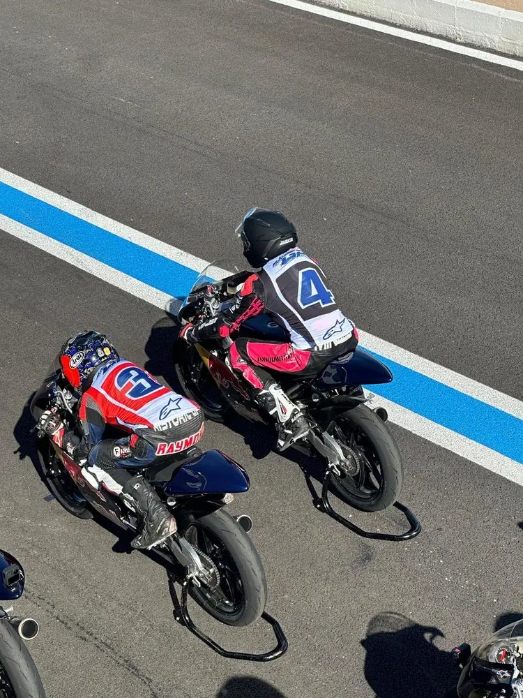 Pit lane at the 2024 Red Bull MotoGP Rookies Cup Selection Event