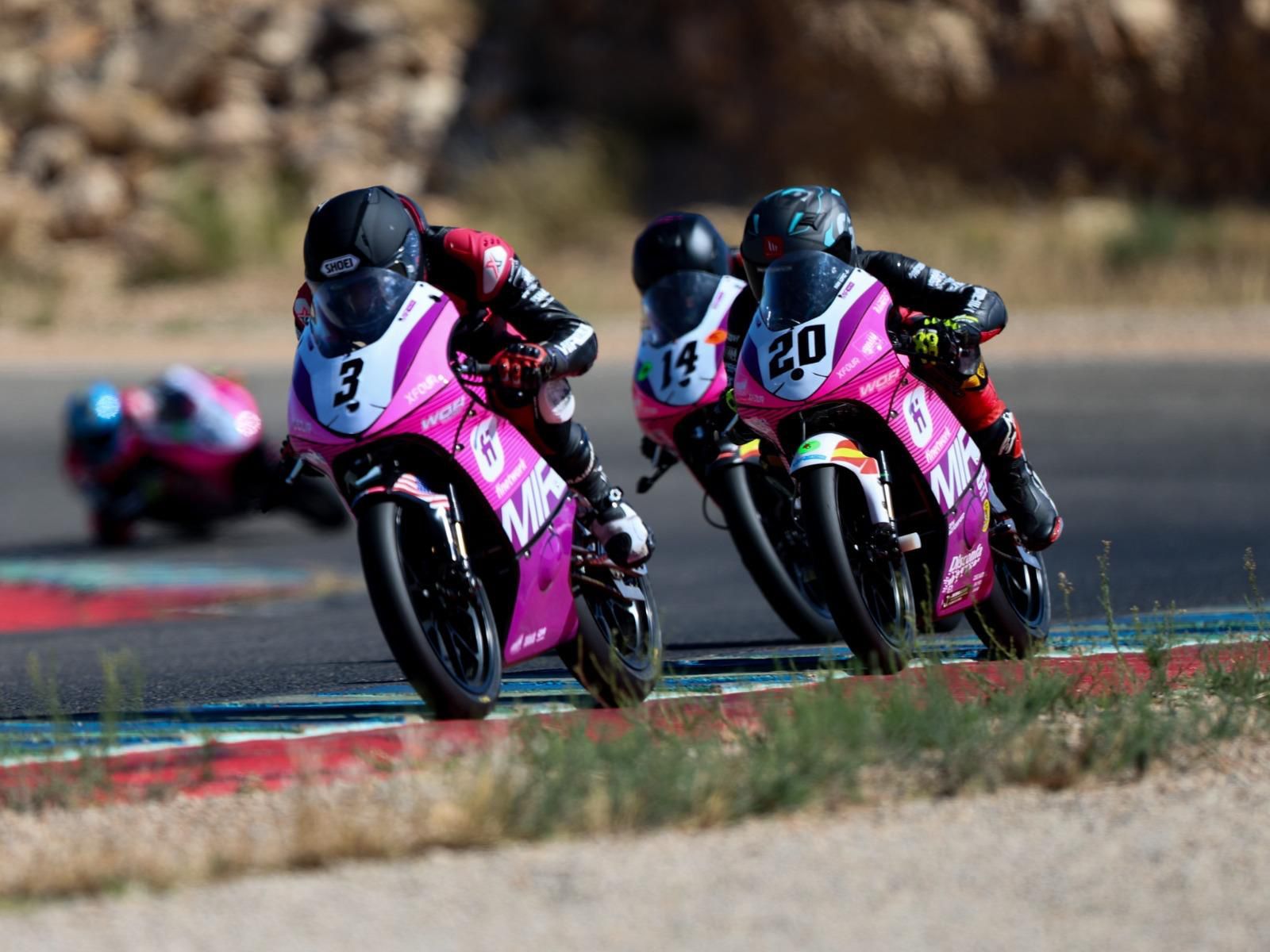 Josh Wood two riders purple bikes